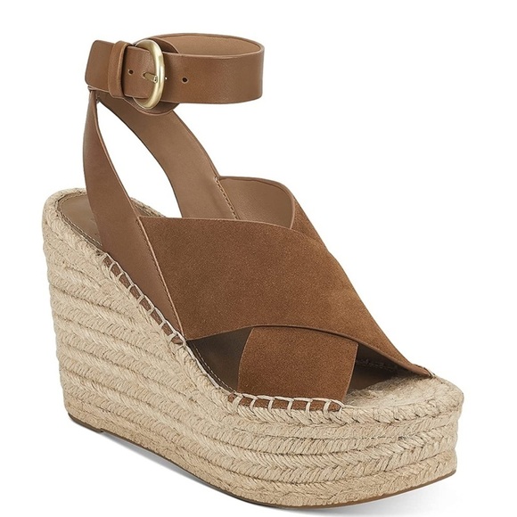 Marc Fisher | Abacia Natural Multi Suede Wedges - Picture 1 of 11